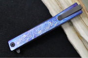 Ocaso Knives Anodized Solstice Flipper - CPM-S35VN Steel / Black PVD Finished Straight Blade / Anodized Full Titanium Handle #10DBB - Northwest Knives