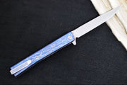 Ocaso Knives Anodized Solstice Flipper - CPM-S35VN Steel / Satin Finished Straight Blade / Anodized Full Titanium Handle #10DBS - Northwest Knives