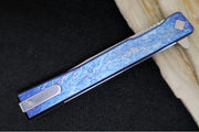 Ocaso Knives Anodized Solstice Flipper - CPM-S35VN Steel / Satin Finished Straight Blade / Anodized Full Titanium Handle #10DBS - Northwest Knives