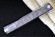 Ocaso Knives Engraved Solstice Flipper - CPM-S35VN Steel / Satin Finished Straight Blade / Engraved Full Titanium Handle #10ETS - Northwest Knives