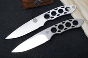 Ocaso Knives Duo Desk Knife - Japanese 420J2 Stainless Steel / Satin Finish / Walnut and Stainless Steel Stand - Northwest Knives