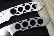 Ocaso Knives Duo Desk Knife - Japanese 420J2 Stainless Steel / Satin Finish / Walnut and Stainless Steel Stand - Northwest Knives
