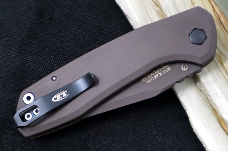 Zero Tolerance 0512 Auto - CPM-Cruwear Steel / Cerakoted Clip Point Blade / Micarta & Titanium Handle