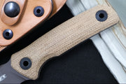 Zero Tolerance 0004 Fixed Blade - CPM-Cruwear Steel / Dark Bronze Cerakote / Natural Brown Canvas Micarta Handle - Northwest Knives