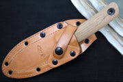 Zero Tolerance 0004 Fixed Blade - CPM-Cruwear Steel / Dark Bronze Cerakote / Natural Brown Canvas Micarta Handle - Northwest Knives