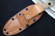 Zero Tolerance 0004 Fixed Blade - CPM-Cruwear Steel / Dark Bronze Cerakote / Natural Brown Canvas Micarta Handle - Northwest Knives