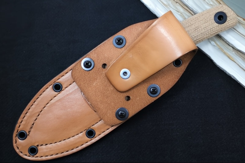 Zero Tolerance 0004 Fixed Blade - CPM-Cruwear Steel / Dark Bronze Cerakote / Natural Brown Canvas Micarta Handle - Northwest Knives