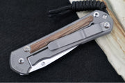 Chris Reeve Knives Small Sebenza 31 Glass Blasted LEFT HAND - Drop Point / Natural Canvas Micarta Inlay / CPM-Magnacut Steel S31-1661 - Northwest Knives