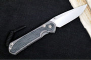 Chris Reeve Knives Small Sebenza 31 Glass Blasted LEFT HAND - Drop Point / Black Canvas Micarta Inlay / CPM-Magnacut Steel S31-1653 - Northwest Knives