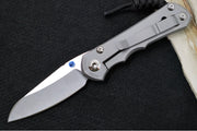 Chris Reeve Knives Small Inkosi Glass Blasted LEFT HANDED - Insingo Blade / CPM-Magnacut Steel / Glass Blasted Titanium Handle SIN-1123 - Northwest Knives