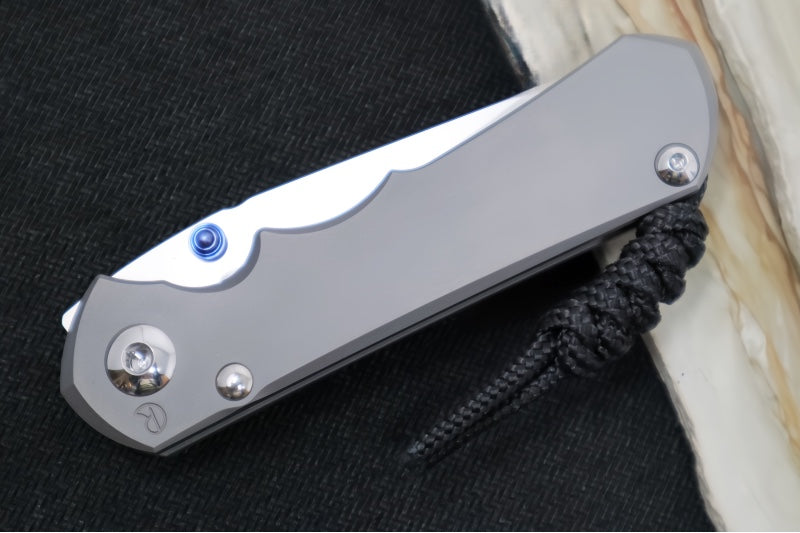 Chris Reeve Knives Small Inkosi Glass Blasted LEFT HANDED - Insingo Blade / CPM-Magnacut Steel / Glass Blasted Titanium Handle SIN-1123