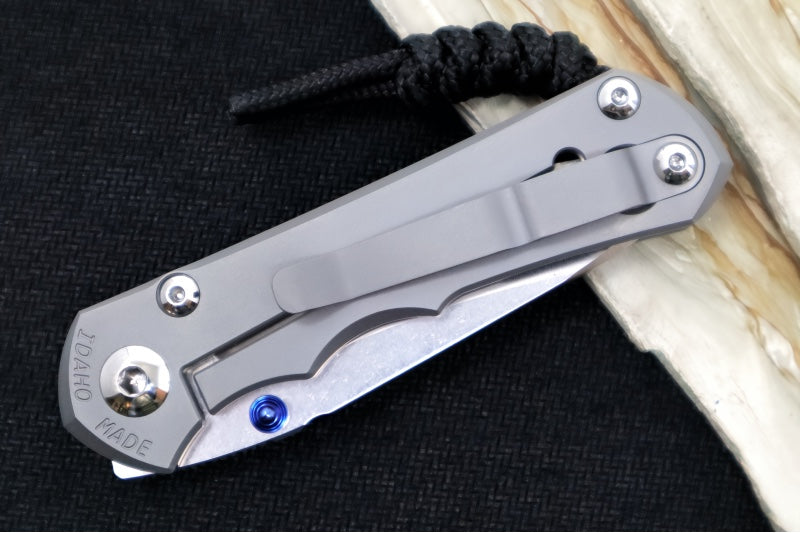 Chris Reeve Knives Small Inkosi Glass Blasted LEFT HANDED - Insingo Blade / CPM-Magnacut Steel / Glass Blasted Titanium Handle SIN-1123