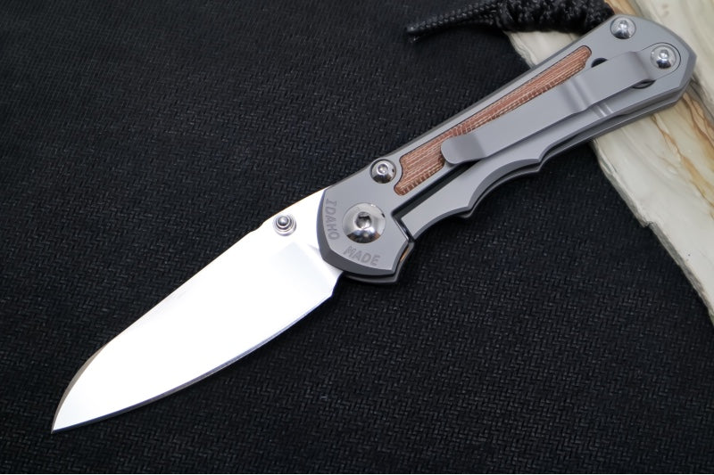 Chris Reeve Knives Small Inkosi Glass Blasted LEFT HANDED - Natural Micarta Inlays / CPM-Magnacut Steel / Insingo Blade SIN-1127