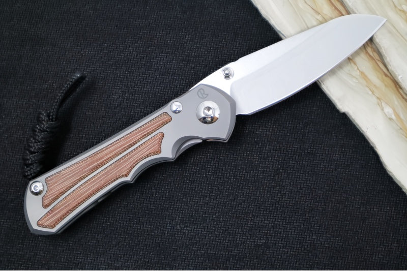 Chris Reeve Knives Small Inkosi Glass Blasted LEFT HANDED - Natural Micarta Inlays / CPM-Magnacut Steel / Insingo Blade SIN-1127