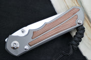 Chris Reeve Knives Small Inkosi Glass Blasted LEFT HANDED - Natural Micarta Inlays / CPM-Magnacut Steel / Insingo Blade SIN-1127 - Northwest Knives