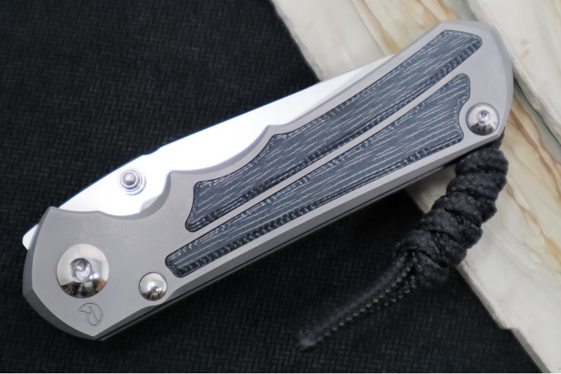 Chris Reeve Knives Small Inkosi Glass Blasted LEFT HANDED - Black Micarta Inlays / CPM-Magnacut Steel / Insingo Blade SIN-1125