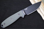 Esee Knives Model 3 - Black Canvas Micarta Handle / 1095 Steel / Black Textured Powdered Blade / Black Molded Polymer Sheath 3P-B - Northwest Knives