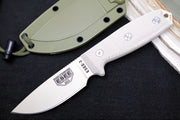 Esee Knives Model 3 - Tan Canvas Micarta Handle / 1095 Steel / Tan Textured Powdered Blade / OD Green Molded Polymer Sheath 3P-DT - Northwest Knives