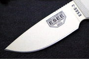 Esee Knives Model 3 - Tan Canvas Micarta Handle / 1095 Steel / Tan Textured Powdered Blade / OD Green Molded Polymer Sheath 3P-DT - Northwest Knives