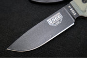 Esee Knives Model 4 - 3D Black Canvas Micarta Handle / 1095 Steel / Black Textured Powdered Coated Blade / Black Molded Polymer Sheath 4P-B - Northwest Knives