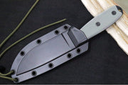 Esee Knives Model 4 - 3D Black Canvas Micarta Handle / 1095 Steel / Black Textured Powdered Coated Blade / Black Molded Polymer Sheath 4P-B - Northwest Knives