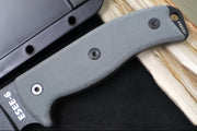 Esee Knives Model 6 - Black Canvas Micarta Handle / 1095 Steel / Black Textured Powdered Blade / Black Molded Polymer Sheath 6P-B - Northwest Knives
