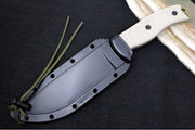 Esee Knives Model 6 - Tan Canvas Micarta Handle / 1095 Steel / Tan Textured Powdered Blade / Black Molded Polymer Sheath 6P-DE - Northwest Knives
