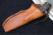 Emery Custom Knives Fixed Blade 4" - Burlap Micarta Handle / CPM-S35VN Blade / Hand-Stitched Black Leather Sheath ZC00062440 - Northwest Knives