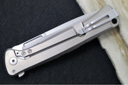 Lionsteel Skinny Integral Flipper - Drop Point Blade / CPM-Magnacut Steel / Grey Titanium Handles with Black Carbon Fiber Inlays SK01GY - Northwest Knives