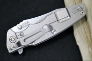 Rick Hinderer Knives Eklipse 3.5" - Hollow Ground Slicer Blade / CPM-S45VN Steel / Black & Blue G-10 & Titanium Handle ZC00062465 - Northwest Knives