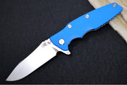Rick Hinderer Knives Eklipse 3.5" - Hollow Ground Slicer Blade / CPM-S45VN Steel / Blue G-10 & Titanium Handle ZC00062461 - Northwest Knives