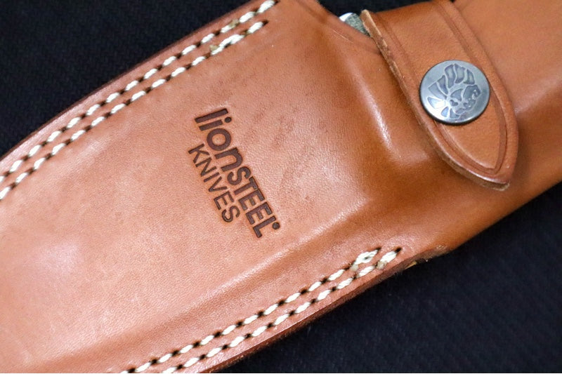 Lionsteel M3 Hunting Knife - Green Micarta Handle / Satin Niolox Steel / Brown Leather Sheath M3 CVG