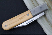 Lionsteel Barlow Slipjoint - Olive Wood Handle / M390 Steel / Clip Point Blade / Satin Finish CK0112UL - Northwest Knives