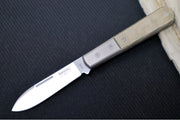 Lionsteel Barlow Slipjoint - Green Canvas Micarta Handle / M390 Steel / Spear Point (Rounded) Blade / Satin Finish CK0115CVG - Northwest Knives