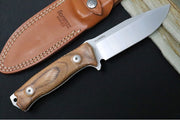 Lionsteel M5 Fixed Blade -  Santos Wood Handle / Sleipner Steel / Brown Leather Sheath M5 ST - Northwest Knives