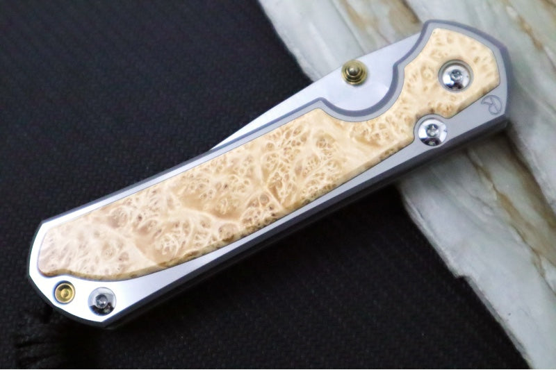 Chris Reeve Knives Small Sebenza 31 - CPM-Magnacut Steel / Polished Drop Point / Box Elder Inlay (A3)