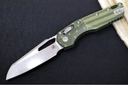 Microtech MSI Manual Folder - Apocalyptic Finished Blade / OD Green Flag Polymer Handle 210T-10APPMODFLAG - Northwest Knives