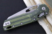 Microtech MSI Manual Folder - Apocalyptic Finished Blade / OD Green Flag Polymer Handle 210T-10APPMODFLAG - Northwest Knives