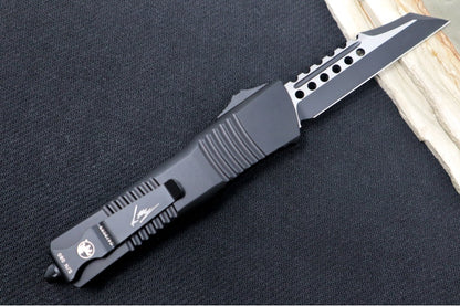 Microtech Combat Troodon Signature Series OTF Tactical - Black Finish / Warhound Blade / Black Anodized Aluminum Handle 219W-1TS