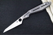 Spyderco NAND - Full Titanium Handle / M398 Steel / Satin Finish / Drop Point Blade C270TIP - Northwest Knives