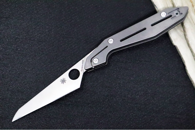 Spyderco NAND - Full Titanium Handle / M398 Steel / Satin Finish / Drop Point Blade C270TIP - Northwest Knives