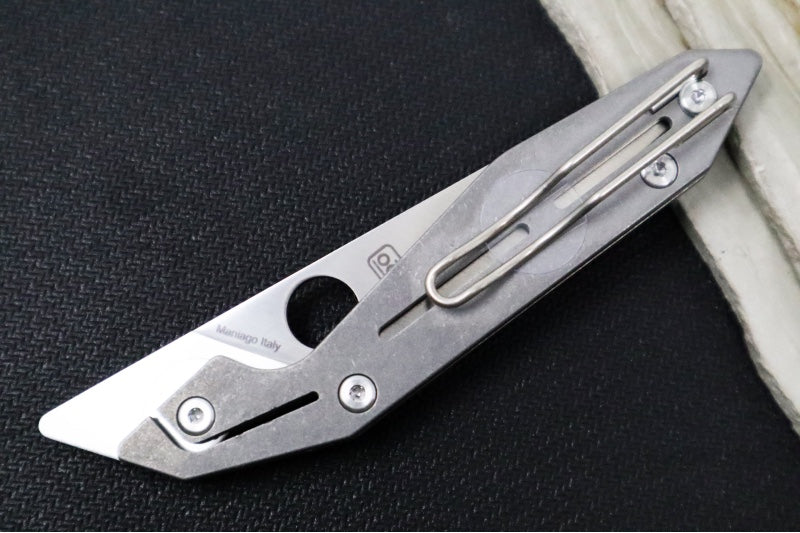 Spyderco NAND - Full Titanium Handle / M398 Steel / Satin Finish / Drop Point Blade C270TIP - Northwest Knives