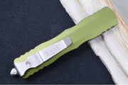 Microtech Dirac OTF - Dagger Blade with Partial Serrations / Stonewash Finish / OD Green Aluminum Handle 225-11OD - Northwest Knives