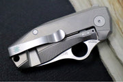Spyderco Spynano FLASH BATCH - Green Canvas Micarta & Titanium Handle / M398 Steel / Satin Finish / Drop Point Blade C268MTIP - Northwest Knives