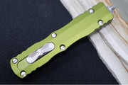 Microtech Dirac OTF - Dagger Blade with Full Serrations / Satin Finish / OD Green Aluminum Handle 225-6OD - Northwest Knives