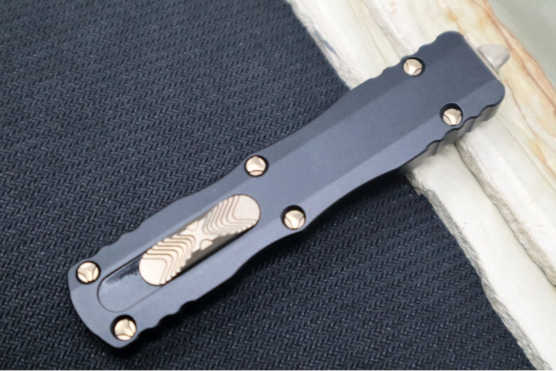 Microtech Dirac OTF - Double Edge / Bronzed Blade & Hardware / Black Anodized Aluminum Handle 225-13