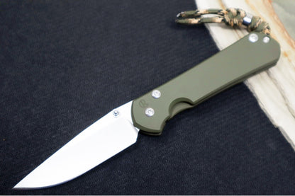 Chris Reeve Knives Small Sebenza 31 NWK Exclusive - Drop Point Blade / CPM-Magnacut Steel / OD Green Cerakote Handle / Camo Lanyard S31-1699