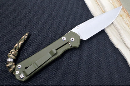 Chris Reeve Knives Small Sebenza 31 NWK Exclusive - Drop Point Blade / CPM-Magnacut Steel / OD Green Cerakote Handle / Camo Lanyard S31-1699