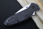 Kershaw 1620ST Scallion Flipper - Partial Serrated Satin Blade / Black Handle - Northwest Knives