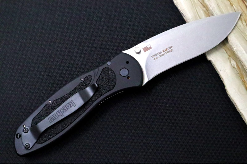 Kershaw 1670S30V Blur - Stonewashed S30V Blade / Black Anodized Aluminum Handle - Northwest Knives